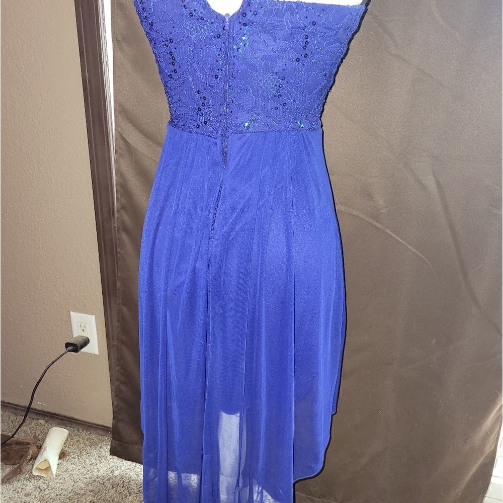 Blue Strapless Dress  - Picture 2 of 4